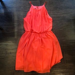 BCX red cinch waist dress XS